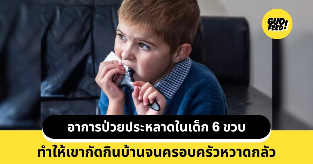 เด็กชายกินสิ่งของ